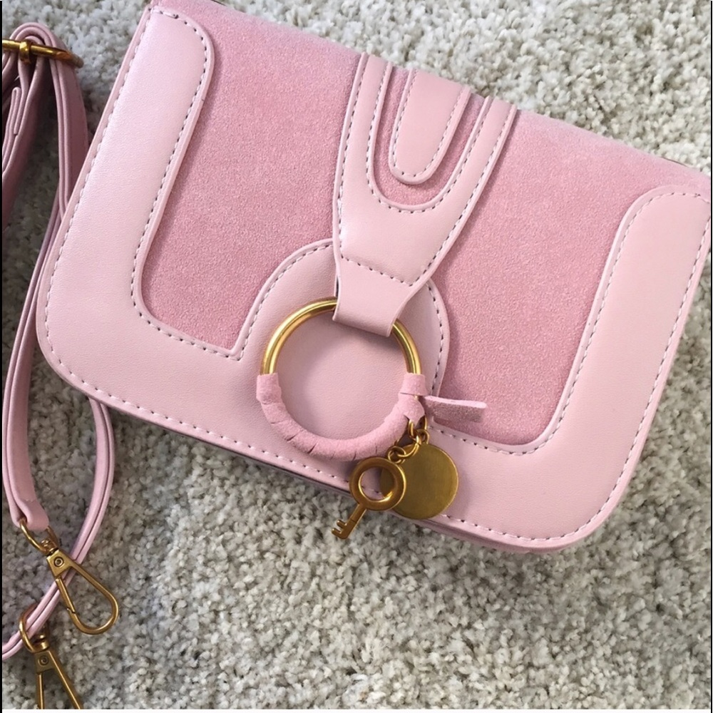 Faux Leather & Suede Crossbody